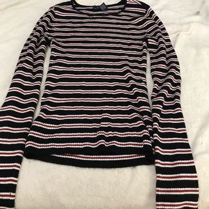 Stretchy striped ribbed Long sleeve top